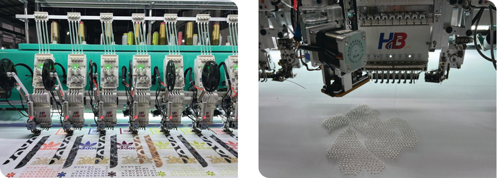 Beads+flat + Sequins Embroidery Machine