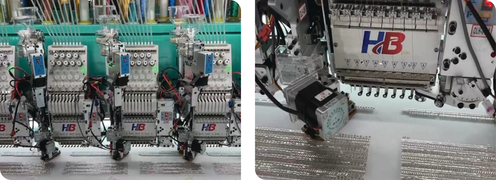 Beards + flat + Cording Emboidery Machine